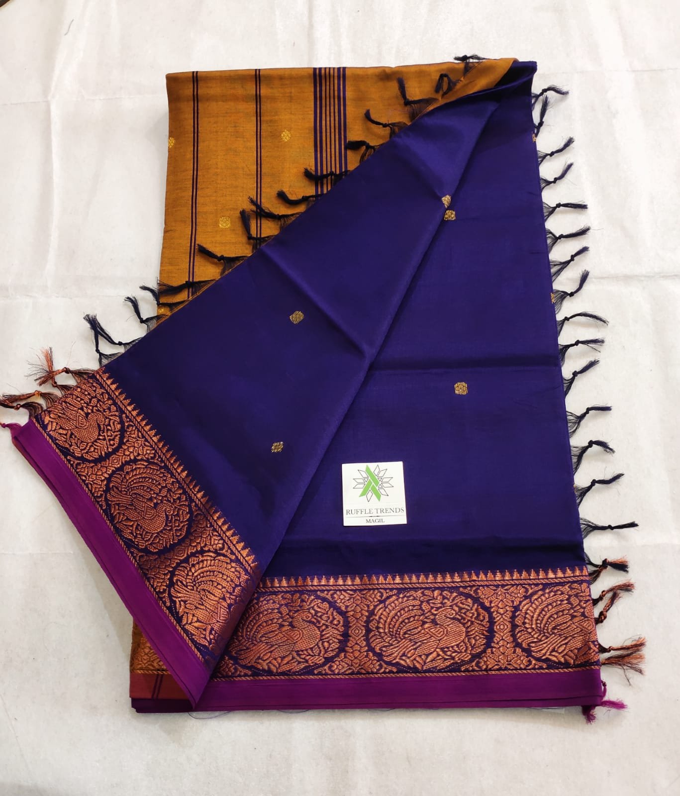 Madurai Silk ( Dark green, Brown )