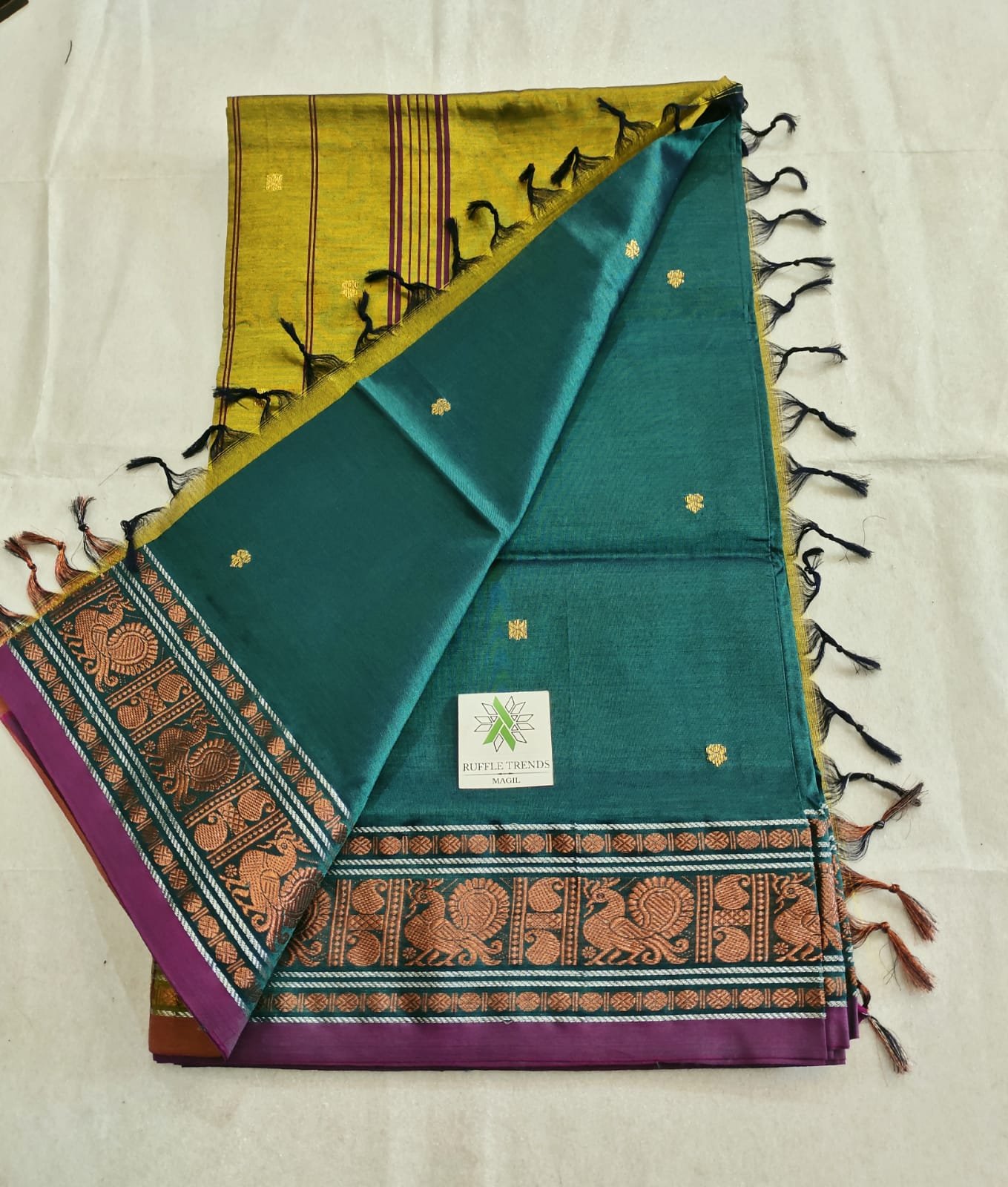 fcity.in - Madurai Cotton Check Silk Saree / Chitrarekha Drishya Sarees